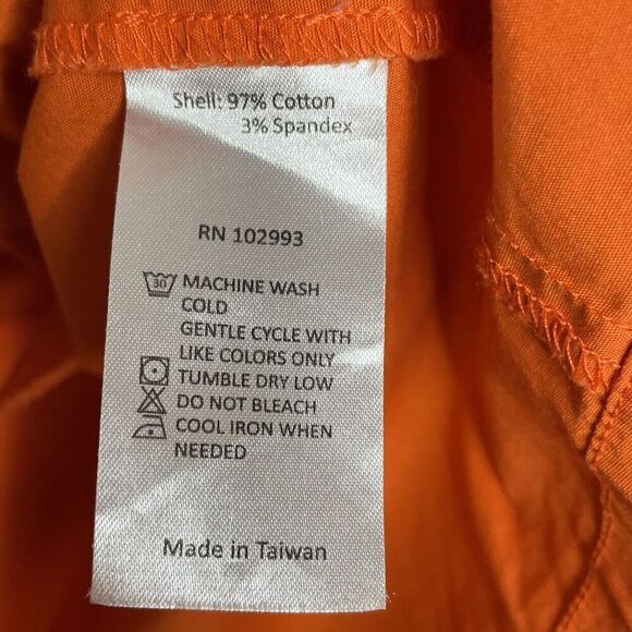 PETER SOM Collective Dress Womens 4 Orange T-Shirt Shift Cotton Stretch Pockets - Picture 12 of 12